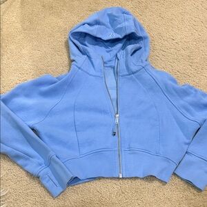Lululemon Athletica Light Blue Cropped Hoodie